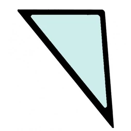 KOMATSU Jobb Alsó Oldalüveg F3699 