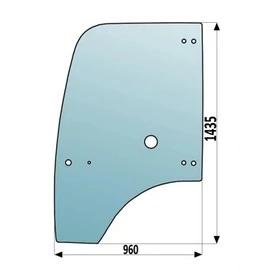 MECALAC Jobb Ajtóüveg T100037