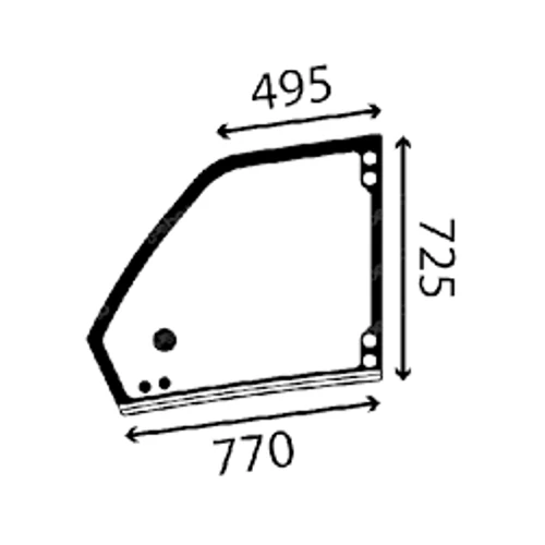 MERLO Felső Ajtóüveg 083431