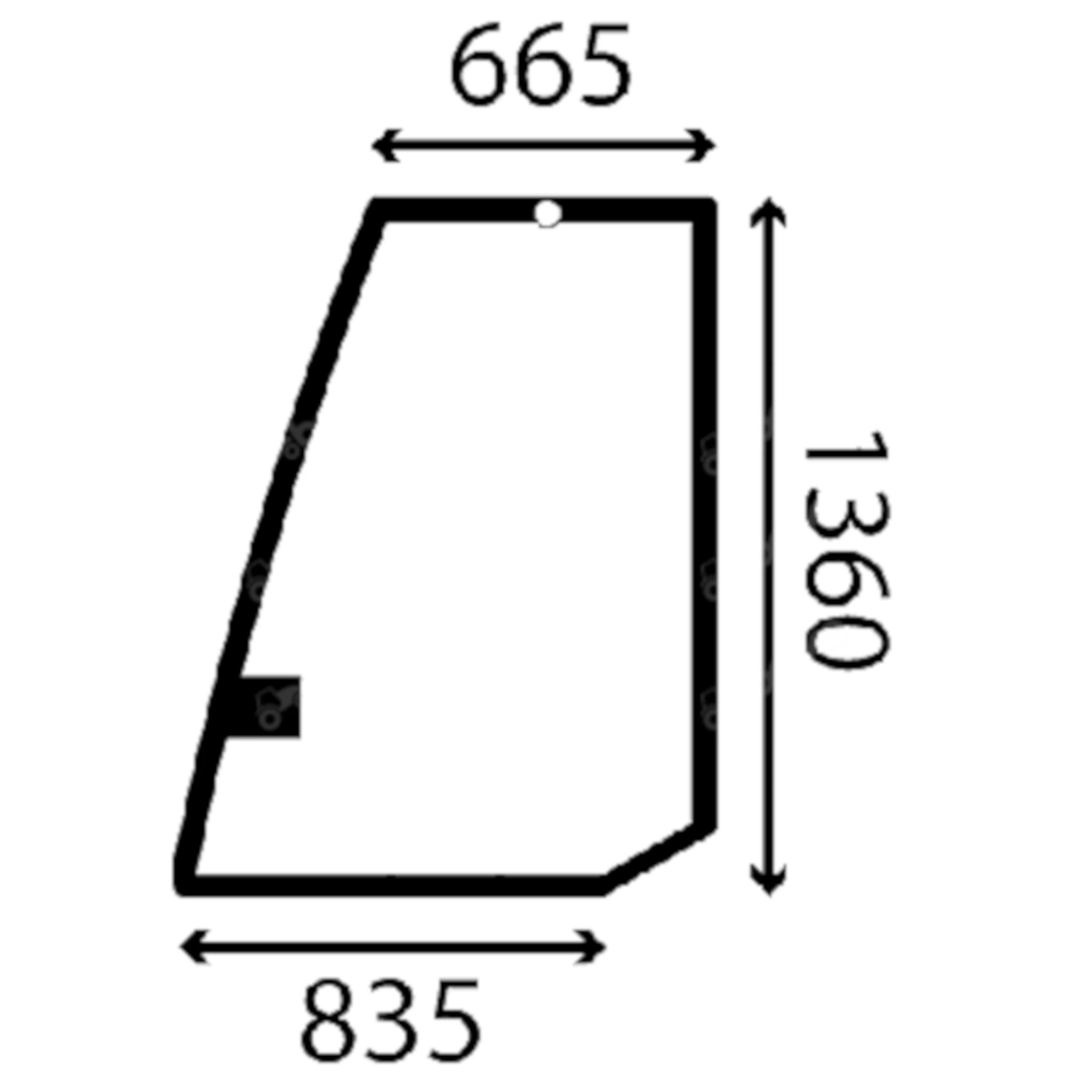 Case Bal oldali ajtóüveg P2447029 