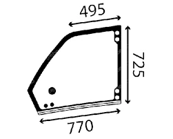 MERLO Felső Ajtóüveg 083431